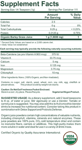 Supplement Label